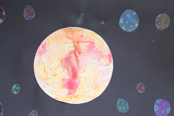 Юпитер рисунок красками