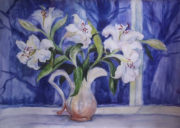 Лилия гуашью