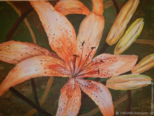 Акриловая живопись Лилия