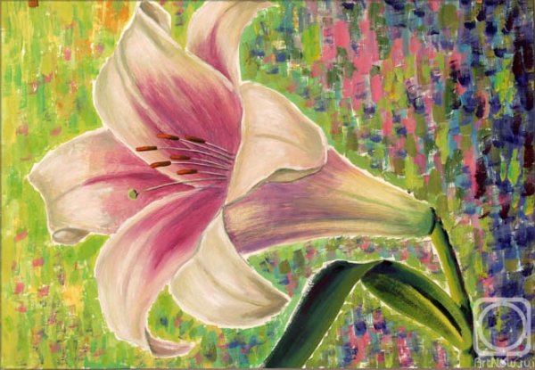 Лилии рисунок гуашью