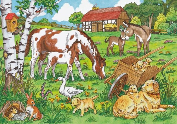 Пейзаж гуашью