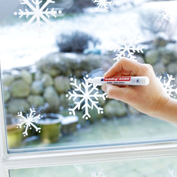 Маркер меловой Edding e-4095 белый 3 мм