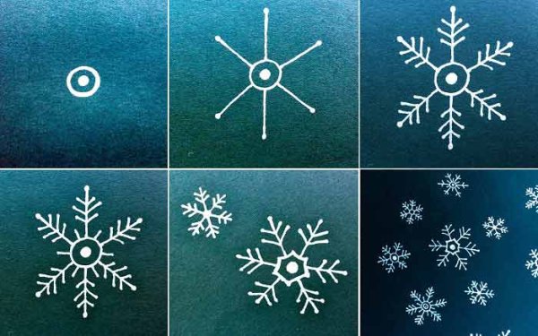 Рисование снежинки