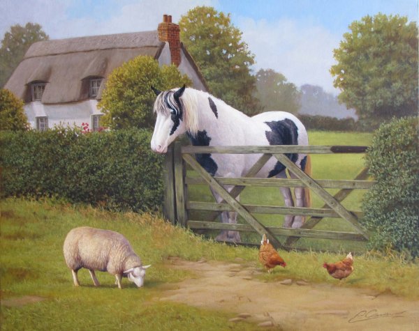 Лошадь живопись акварелью