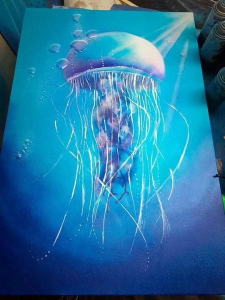 Медуза гуашью