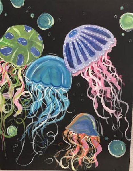 Медуза гуашью