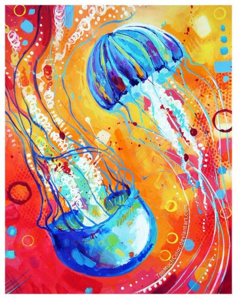 Яркие рисунки акрилом