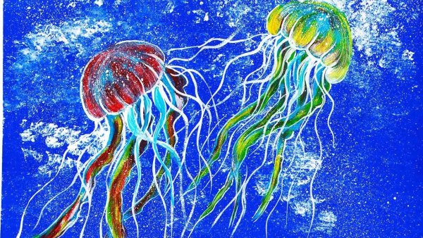 Медуза гуашью