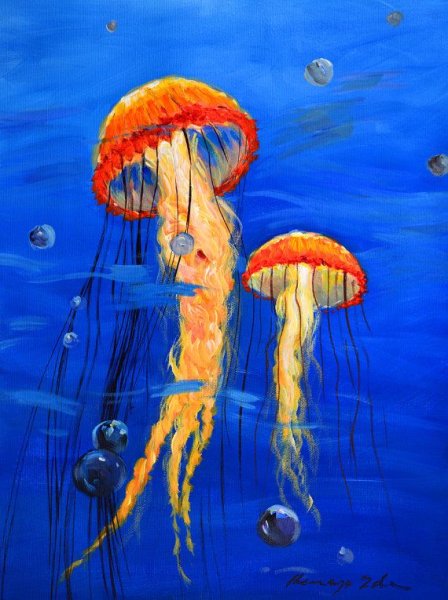Медуза гуашью