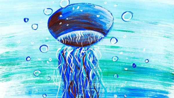 Правополушарное рисование медуза