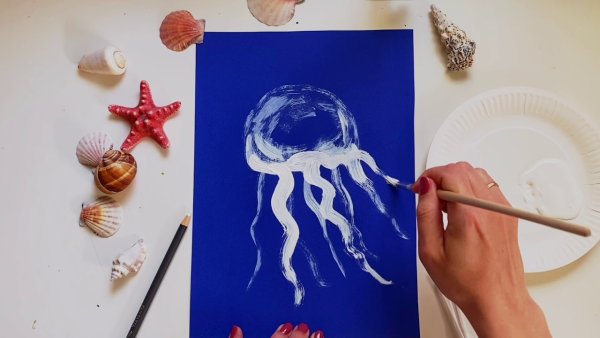 Нетрадиционное рисование медуза