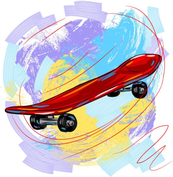 Фон скейт вектор мульяшно