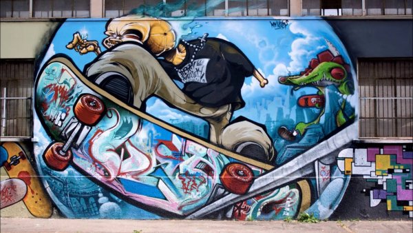 Граффити на спортивную тему