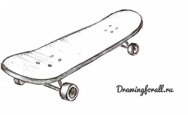 Скейт карандашом