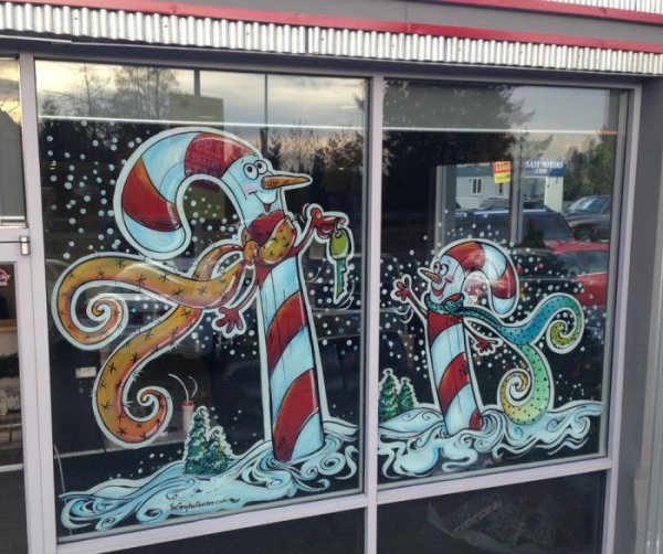 Новогодняя поспить окон