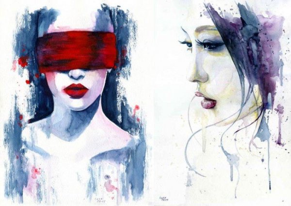 Стильные рисунки гуашью