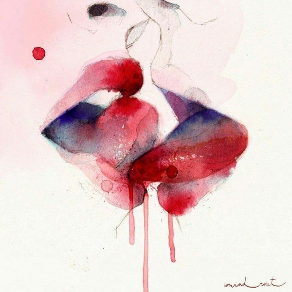 Одиночество акварель