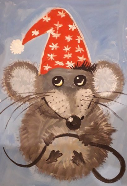 Мышонок гуашь