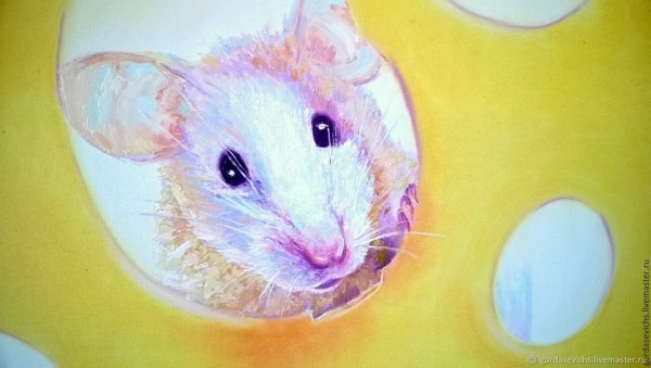 Мышонок акварель для детей