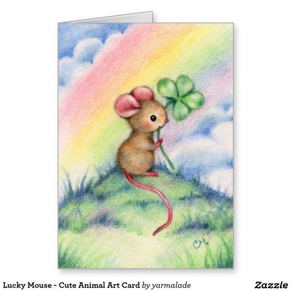 Мышонок нарисованный милый