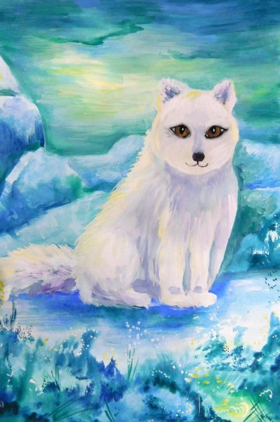 Белая лиса в живописи