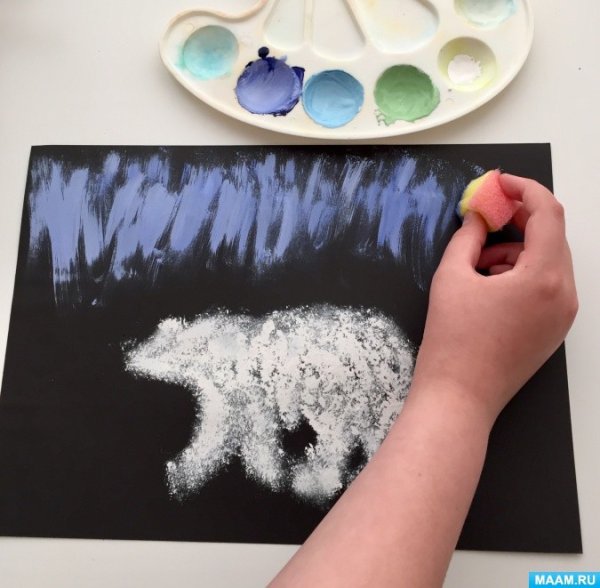 Рисование губкой