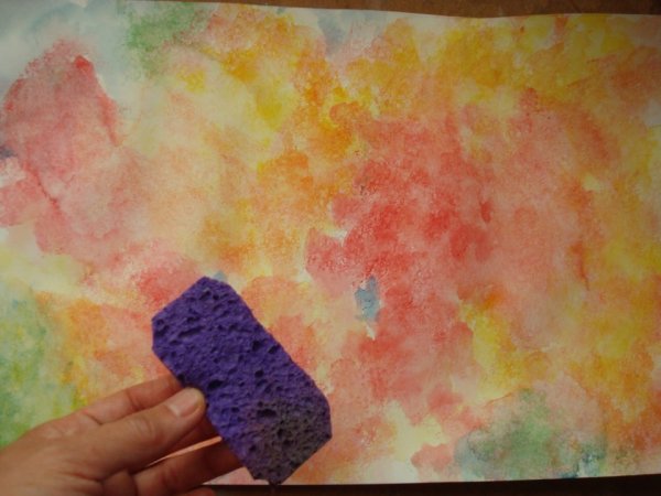 Техники рисования губкой