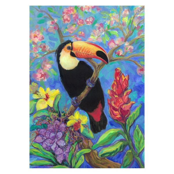 Попугай Какаду акварель