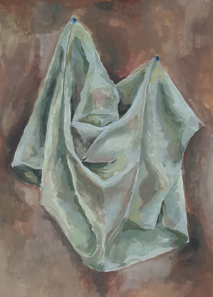 Академическая живопись акварель драпировка