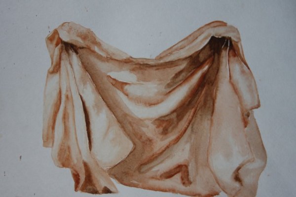 Академическая живопись акварель драпировка