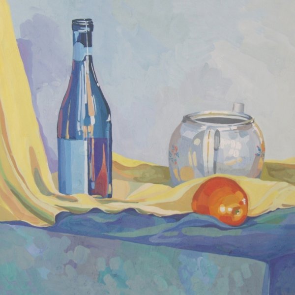 Драпировка со складками акварель