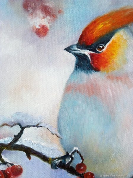 Свиристель живопись