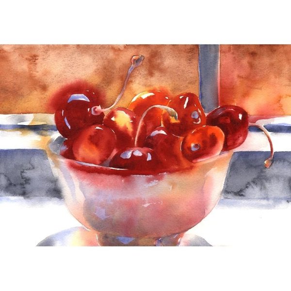 Джон Черрин натюрморт акварель