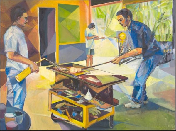 Стеклодувы в живописи