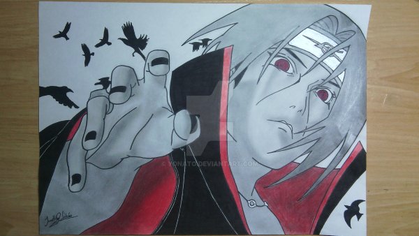 Итачи Акацуки рисунок