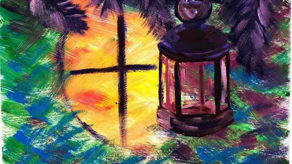 Правополушарное рисование фонарь