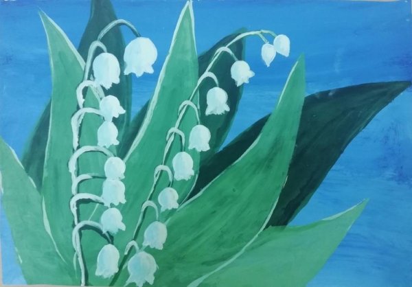 Ландыши красками