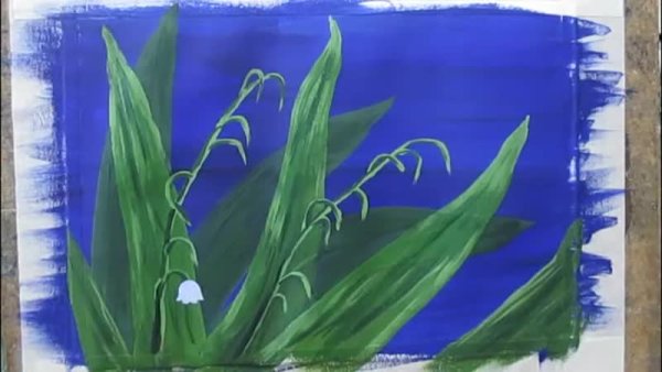 Ландыш рисование для детей