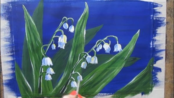 Ландыш рисование для детей