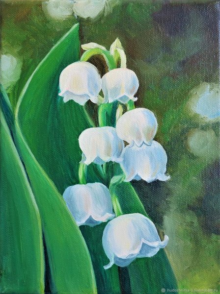 Ландыши акрилом