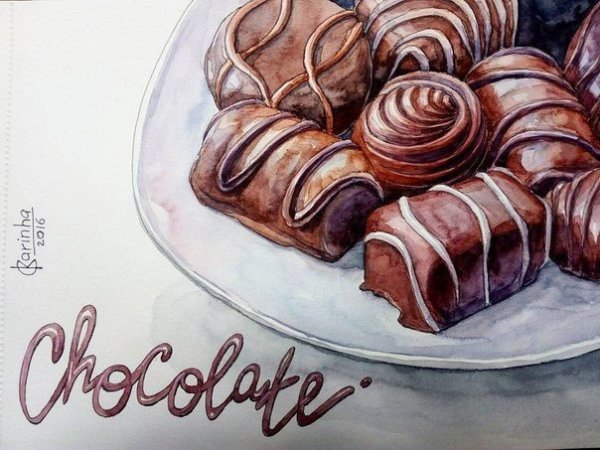 Идеи рисунка с шоколадом