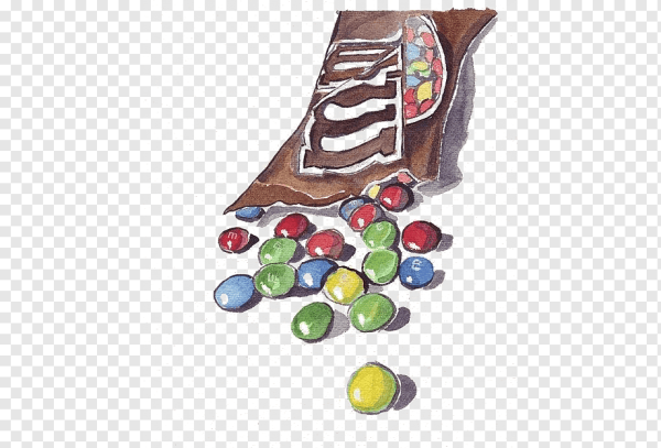 Конфеты акварель