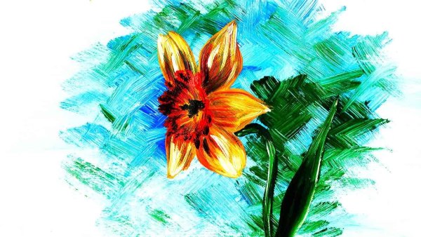 Фон цветы акварель Минимализм