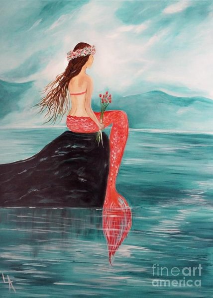 Русалочка гуашью