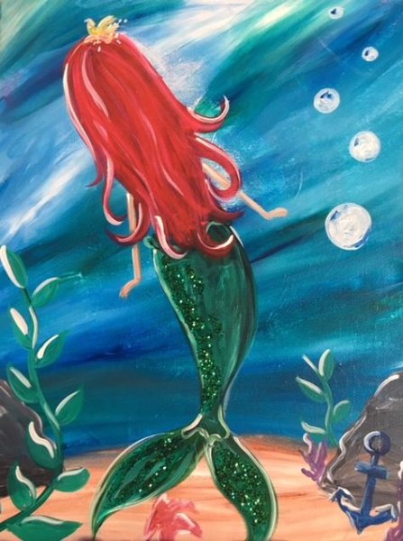 Рисунки гуашью легкие и красивые русалки