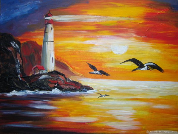 Море Маяк мастихин