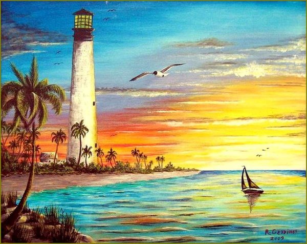 Маяк и пальмы