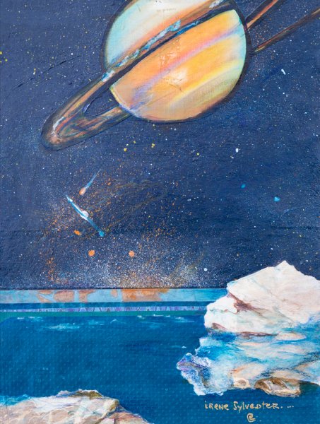 Сатурн гуашью