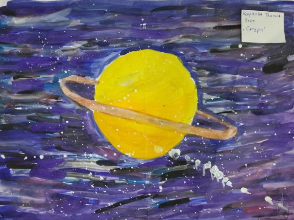 Сатурн красками