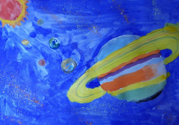 Сатурн детские рисунки